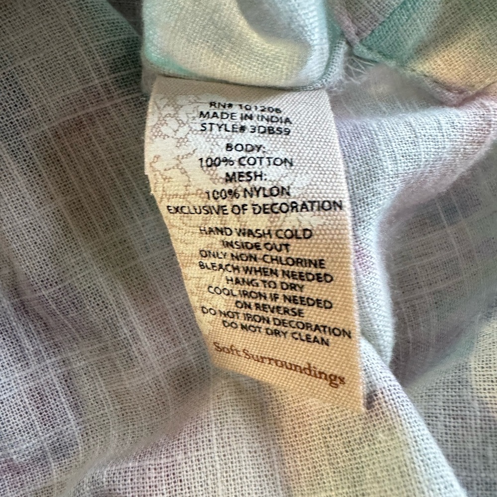 Soft Surroundings Pastel Tie Dye Beaded Tunic‎ Top - Picture 13 of 15